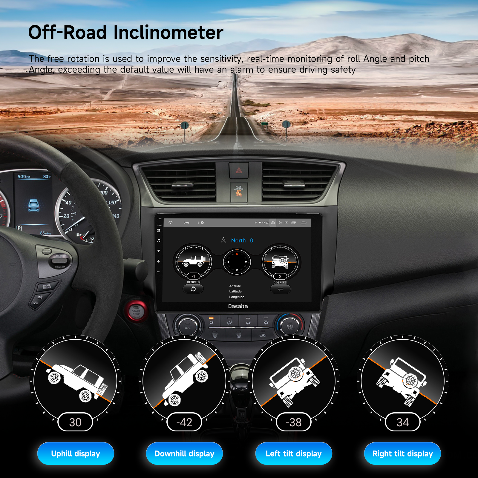 Dasaita Android 13 Car Stereo for Nissan Sylphy Pulsar Sentra 2012-2018 Wireless Carplay & Android Auto Car Radio | Qualcomm 665 | 10.2" QLED Screen | Wifi+4G LTE | 6G+64G | DTS Head Unit | Optical Output