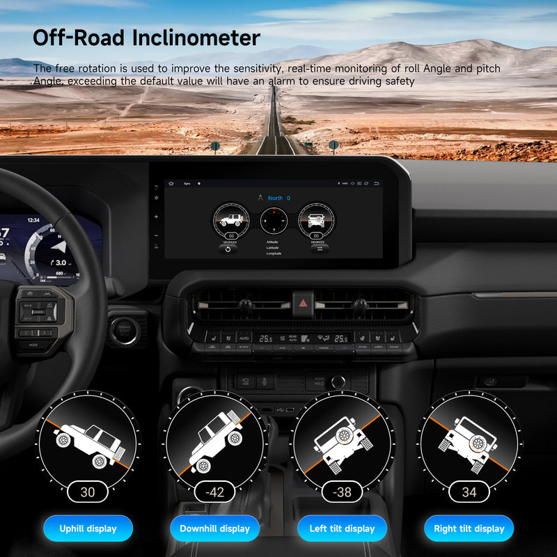 Dasaita Android13 Car Stereo for Toyota LC250 Prado J250 2023-2025 Wireless Carplay & Android Auto Car Radio | Qualcomm 665 | 12.3" QLED Screen | Wifi+4G LTE | 8G+256G | DTS|GPS Navigation Head Unit | Optical Output