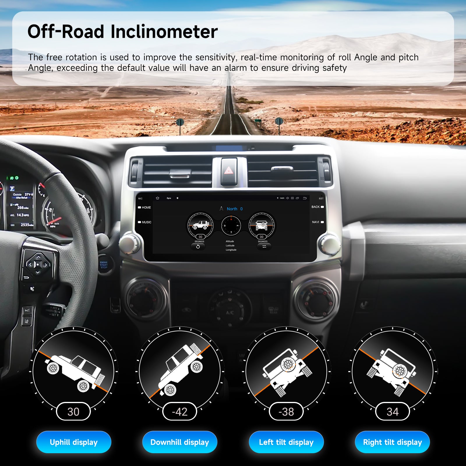 Dasaita Android13 Car Stereo for Toyota 4Runner 2010-2023 Silver Wireless Carplay & Android Auto Car Radio | Qualcomm 665 | 10.25" 2K QLED Screen | Wifi+4G LTE | 6G/8G+64G/256G | DTS|GPS Navigation Head Unit | Optical Output