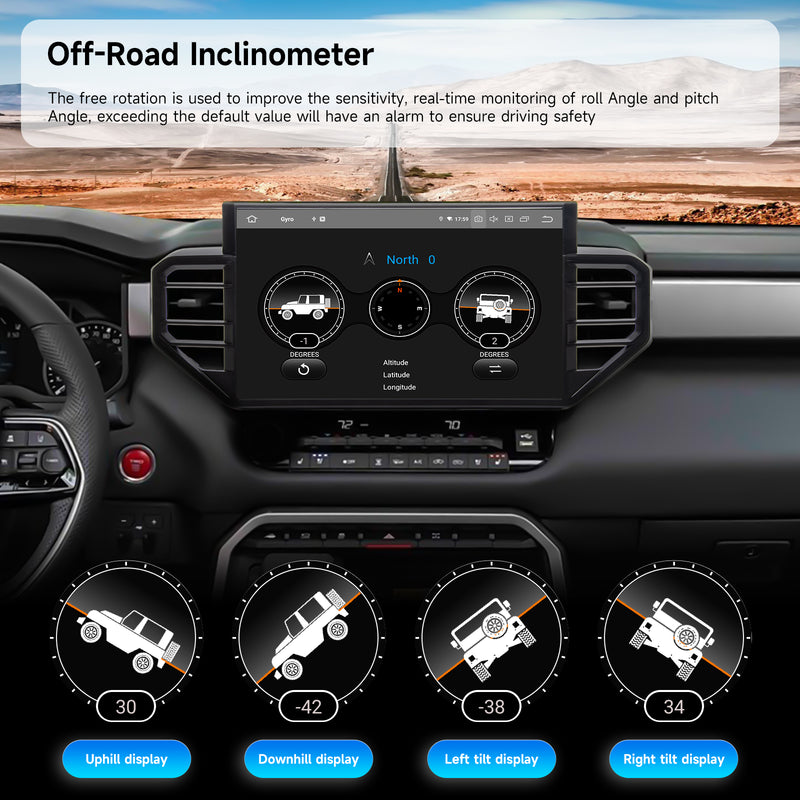 Dasaita for 2022-2024 Toyota Tundra Android 13 Car Stereo | Wireless CarPlay & 14.2" QLED Touchscreen | 4G LTE & 8GB RAM for Off-Road Audio|AHD Camera