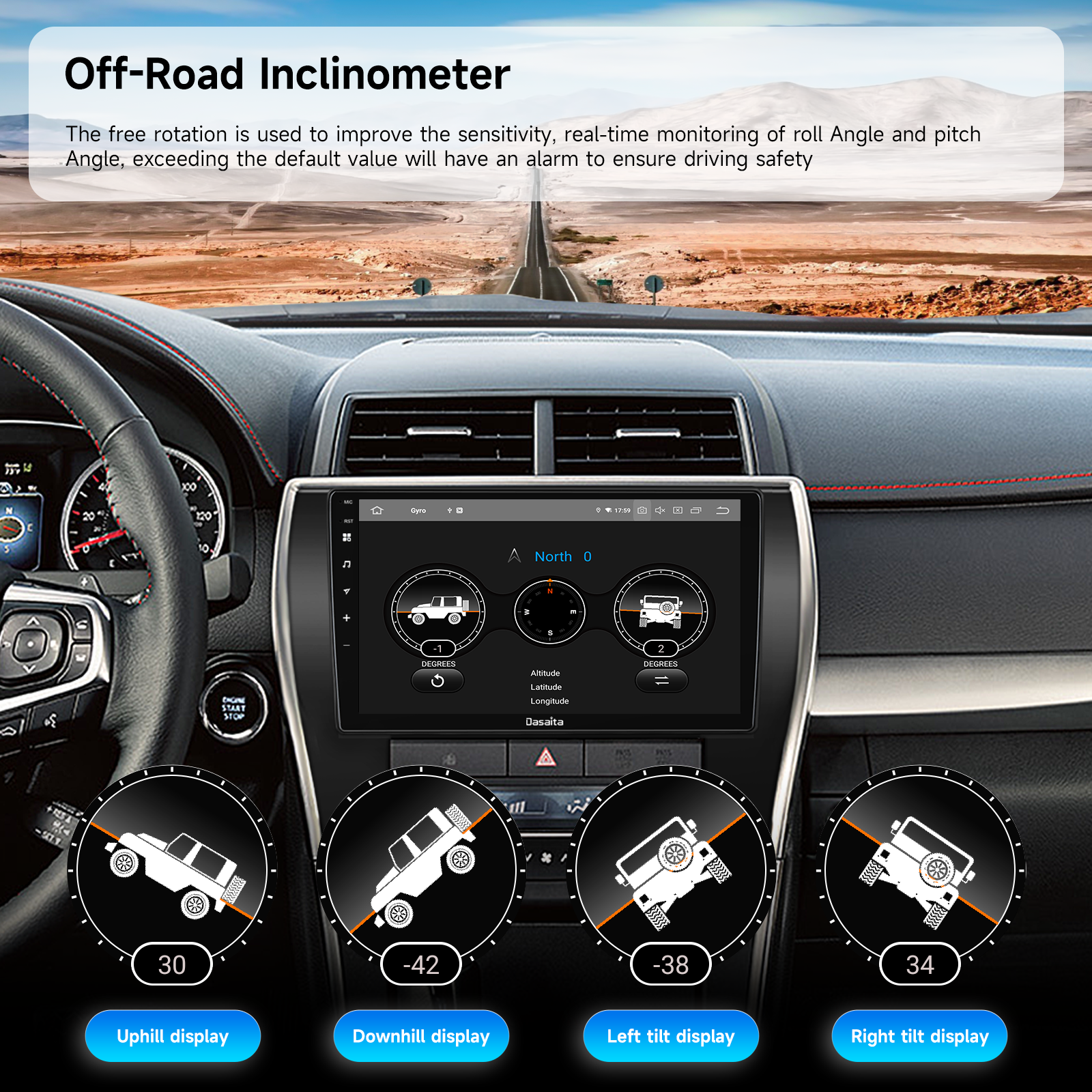 Dasaita for Toyota Camry 2015-2017 Android 13 Car Stereo | Wireless CarPlay & Android Auto 10.2" QLED Touchscreen GPS Navigation