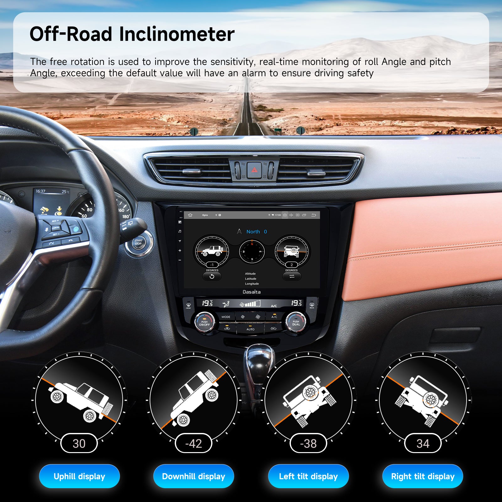 Dasaita Android13 Car Stereo for Nissan X-Trail Qashqai Rogue 2014-2020 Wireless Carplay & Android Auto Car Radio | Qualcomm 665 | 10.2" QLED Screen | Wifi+4G LTE | 6G/8G+64G/256G| DAB+|SWC|GPS Navigation Head unit|DTS| Optical Output