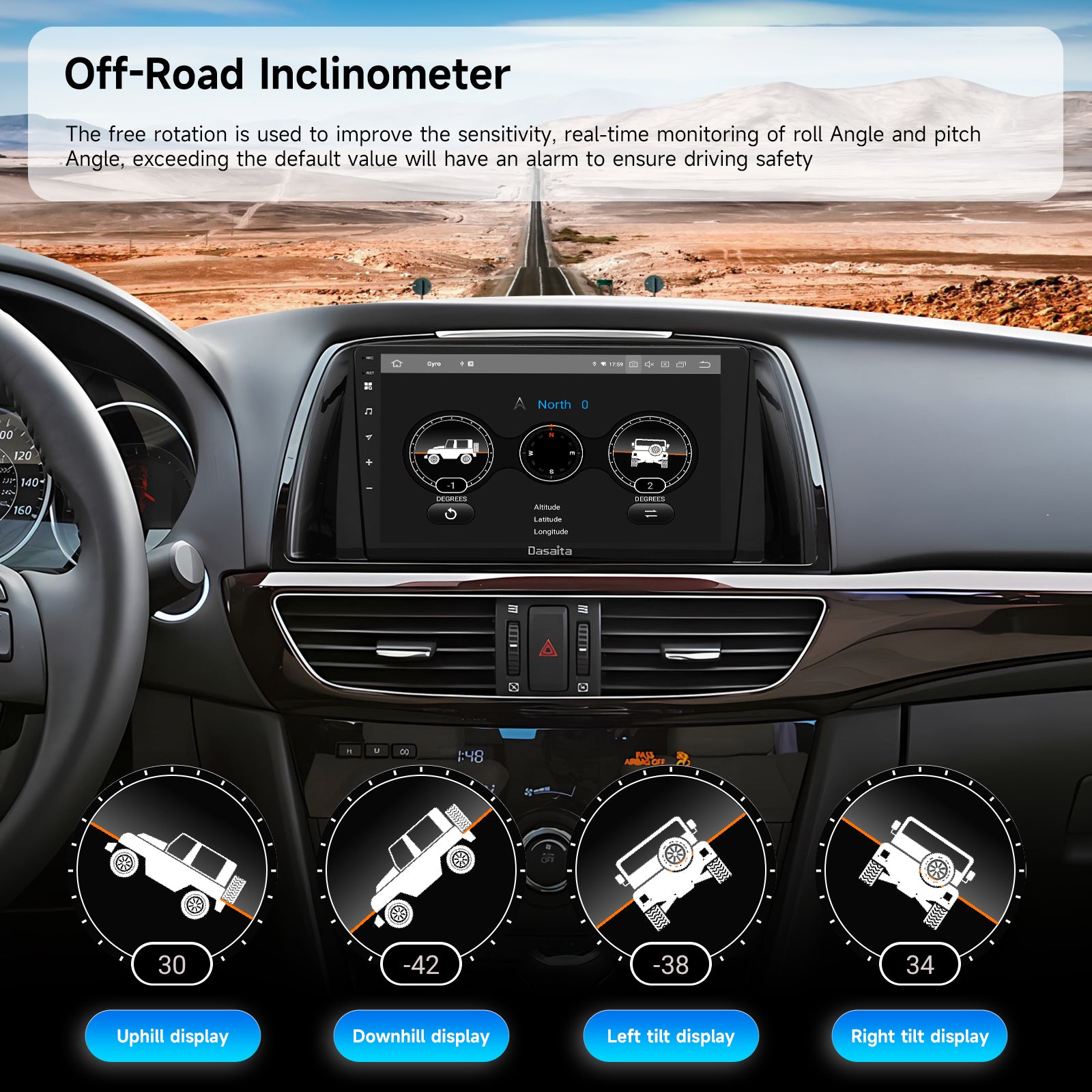 Dasaita Android13 Mazda 6 Atenza 2013 2014 2015 Wireless Carplay & Android Auto Car Radio | Qualcomm 665 | 9" QLED Screen | Wifi+4G LTE | 6G+64G |DTS|GPS Navigation Head Unit | Optical Output