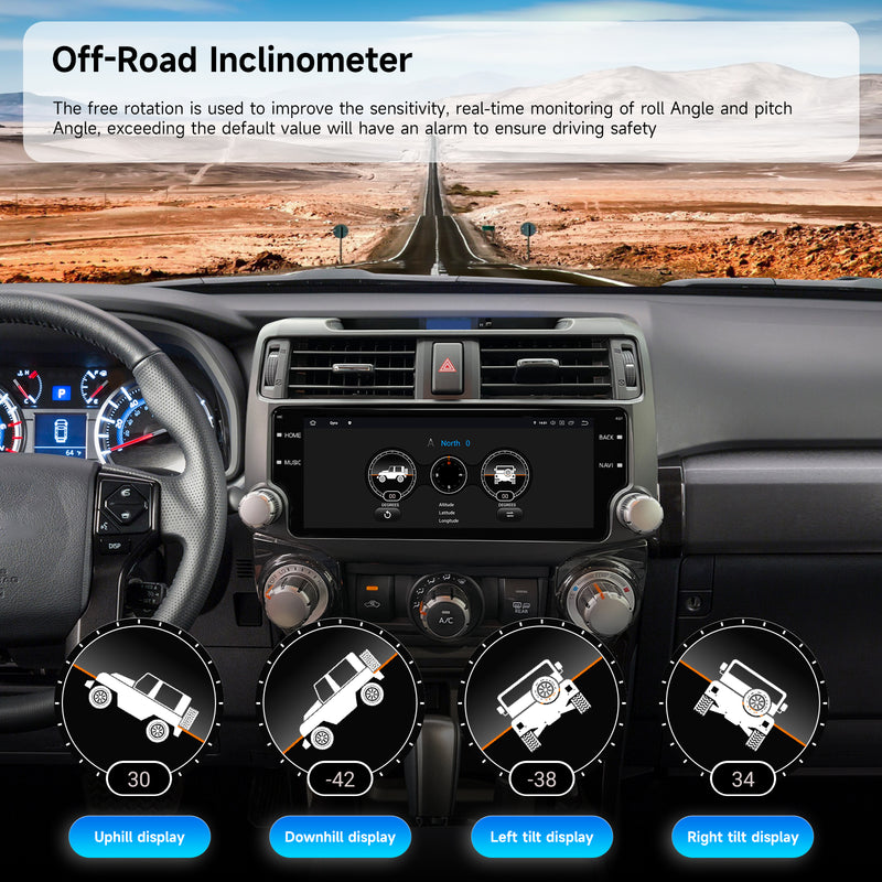 Dasaita Vivid11 Toyota 4Runner 2010 2011 2012 2013 2014 2015 2016 2017 2018 2019 Car Stereo 10.25 Inch Wireless Carplay Android Auto PX6 4G+64G Android11 Black 1280*480 DSP AHD Radio