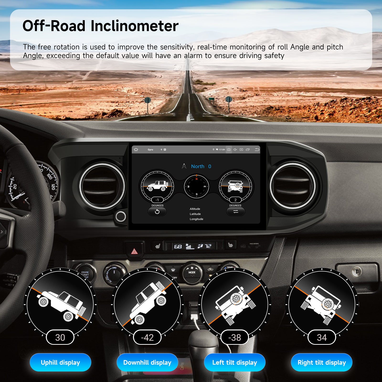 Dasaita Android 13 Car Stereo for Toyota Tacoma 2016-2022 Wireless Carplay & Android Auto Car Radio|Qualcomm 665|11.6"QLED Screen|Wifi+4G LTE|8+256G|DTS Head Unit|Optical Output