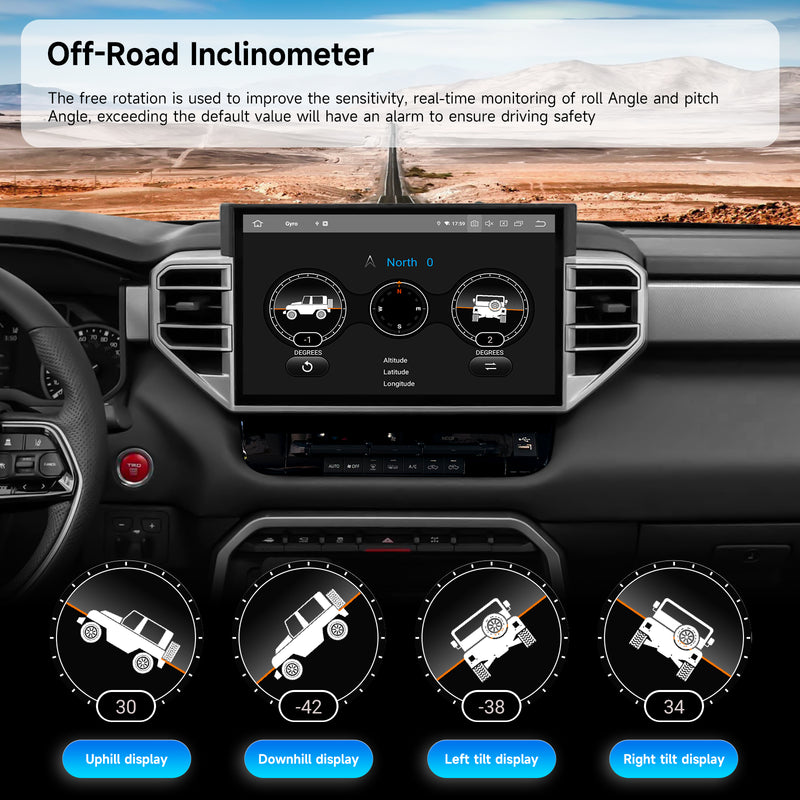 Dasaita for 2022-2024 Toyota Tundra Android 13 Car Stereo | Wireless CarPlay & 14.2" QLED Touchscreen | 4G LTE & 8GB RAM for Off-Road Audio|AHD Camera