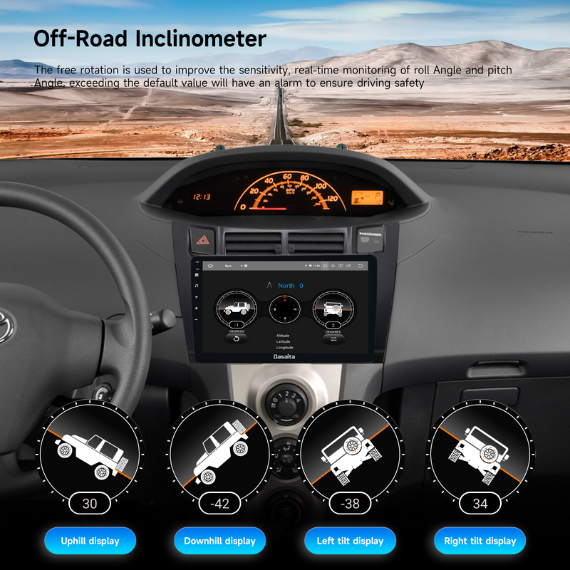 Dasaita Android13 Car Stereo for Toyota Yaris 2008-2011 Wireless Carplay & Android Auto Car Radio| Qualcomm 665 | 9" QLED Screen | Wifi+4G LTE |6G+64G|DTS|GPS Navigation Head Unit| Optical Output