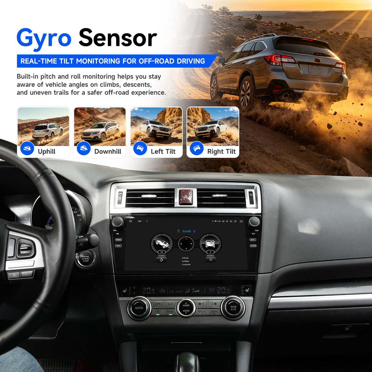 Dasaita Android 13 10.33″ for Subaru Outback & Legacy (2015-2019) QLED Factory Style Head Unit | Octa-Core 8+128GB | Wireless CarPlay/Android Auto | Hi-Fi Audio & Physical Knob | Plug & Play Upgrade