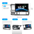 Dasaita Android13 Car Stereo for Honda Civic 2006-2011 Wireless Carplay & Android Auto Car Radio| Qualcomm 665 | 10.2" QLED Screen | Wifi+4G LTE |6G+64G|DTS|GPS Navigation Head Unit| Optical Output