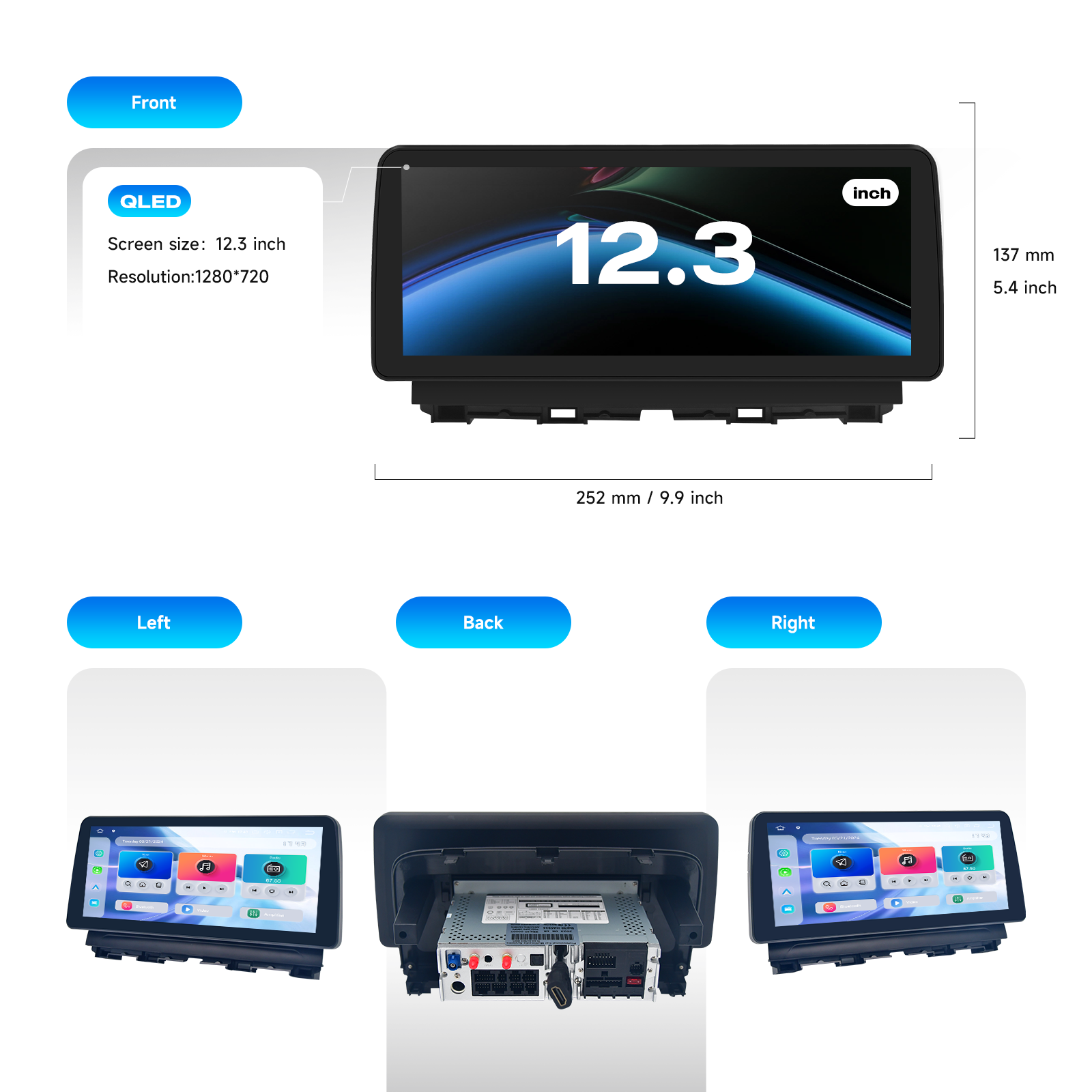 Dasaita Android13 Car Stereo for Mazda CX5 2012-2015 Wireless Carplay & Android Auto Car Radio| Qualcomm 665 | 12.3" 2K QLED Screen | Wifi+4G LTE |6G+64G|DTS|GPS Navigation Head Unit| Optical Output