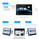 Dasaita Android13 Car Stereo for Universal 2 Din 11.6" Wireless Carplay & Android Auto Car Radio | Qualcomm 665 |2K QLED Screen| Wifi+4G LTE|6G+64G|DTS|GPS Navigation Head Unit|Optical Output