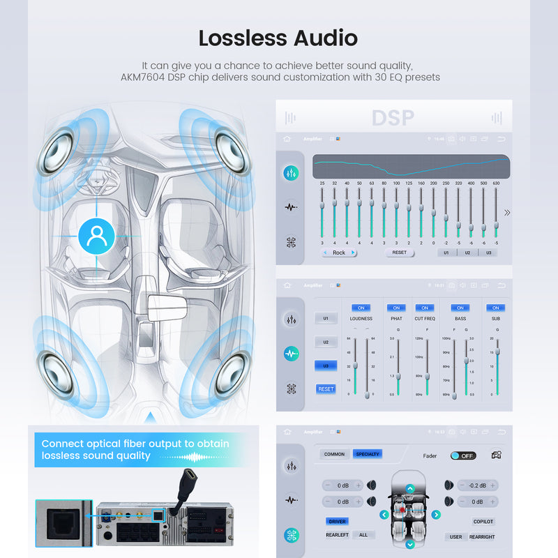 Dasaita Android13 Car Stereo 6.98" Universal 2 Din Wireless Carplay & Android Auto Car Radio | Qualcomm 665 | QLED Screen | WiFi+4G LTE | 6G+64G | DTS|GPS Navigation Head Unit | Optical Output