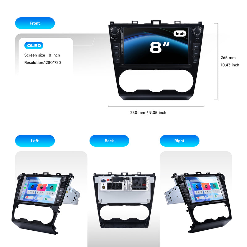 Dasaita Android 13 Car Stereo for Subaru Forester 4 WRX Levorg 2016-2021 Wireless Carplay & Android Auto Car Radio | Qualcomm 665 | 9"/8" QLED Screen | Wifi+4G LTE | 6G+64G | DTS Head Unit | Optical Output