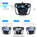 Dasaita Android13 Car Stereo for Ford Focus 2012-2018 Wireless Carplay & Android Auto Car Radio | Qualcomm 665 | 9" QLED Screen | Wifi+4G LTE | 6G+64G | DTS|GPS Navigation Head Unit | Optical Output