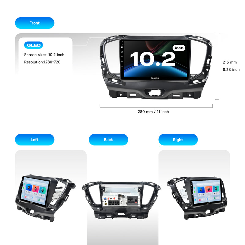 Dasaita Android13 Car Stereo for GMC Terrain 2018-2024 Wireless Carplay & Android Auto Car Radio| Qualcomm 665 | 10.2" QLED Screen | Wifi+4G LTE |6G+64G|DTS|GPS Navigation Head Unit| Optical Output