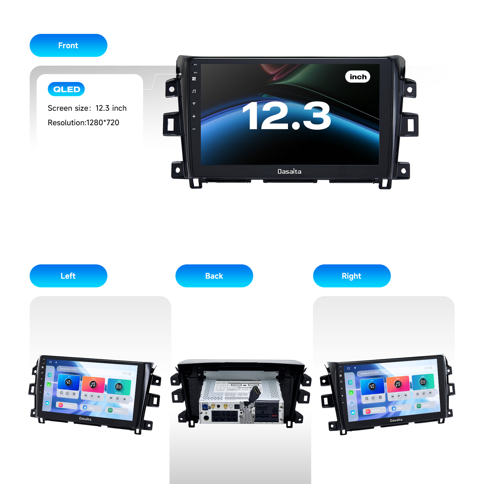 Dasaita Android13 Car Stereo for Nissan Navara NP300 2014-2024 Wireless Carplay & Android Auto Car Radio| Qualcomm 665 | 10.2" QLED Screen | Wifi+4G LTE |6G+64G|DTS|GPS Navigation Head Unit| Optical Output