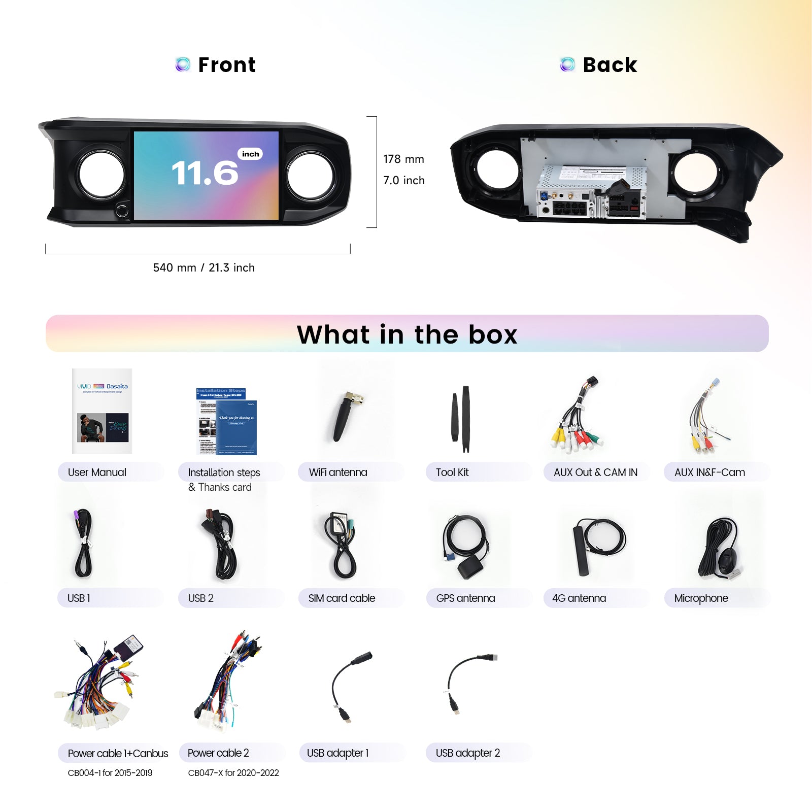 Dasaita Vivid13 Car Stereo for Toyota Tacoma 2016-2022 Wireless Carplay & Android Auto Car Radio|Qualcomm 665|11.6"QLED Screen|Wifi+4G LTE|8+256G|DTS Head Unit|Optical Output