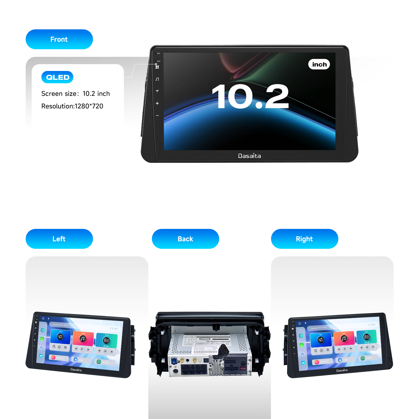 Dasaita Android13 Car Stereo for Nissan Kicks Micra 2016-2021 Wireless Carplay & Android Auto Car Radio| Qualcomm 665 | 10.2" QLED Screen | Wifi+4G LTE |6G+64G|DTS|GPS Navigation Head Unit| Optical Output