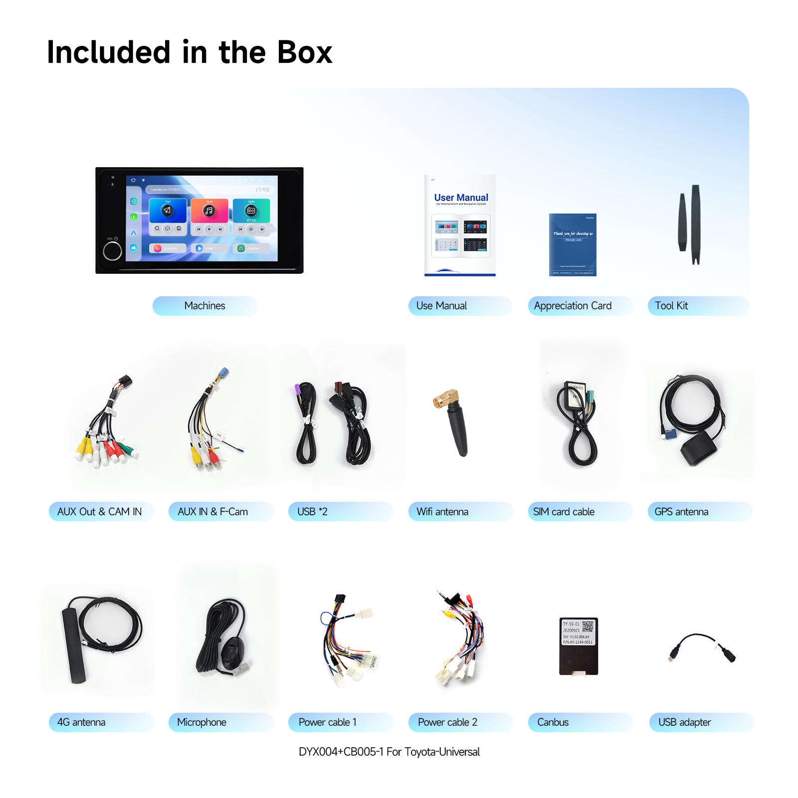 Dasaita OEM Style Double Din Android 13 Radio for Toyota Highlander / 4Runner / FJ Cruiser / RAV4 – Plug & Play, Physical Knobs, Wireless CarPlay & Android Auto