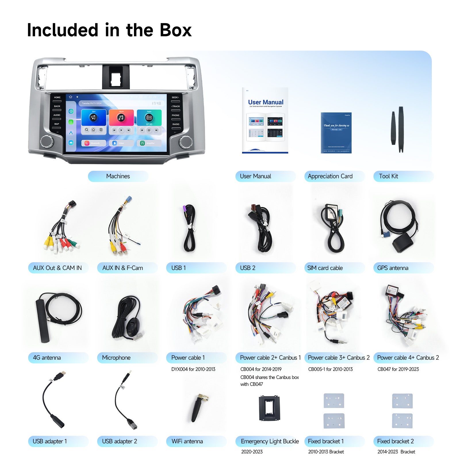 Dasaita Android13 Car Stereo for Toyota 4Runner 2010-2023 | Wireless CarPlay & Android Auto | 9'' QLED Screen