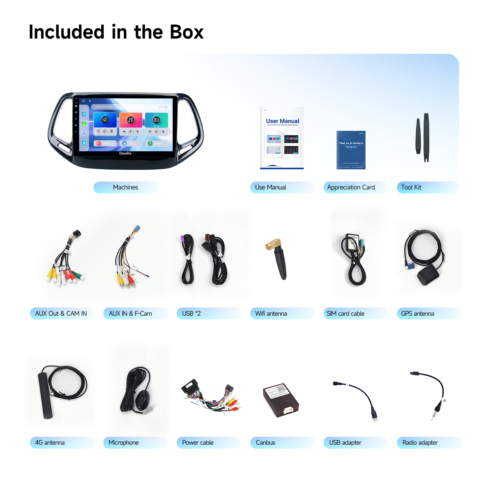 Dasaita Android13 Car Stereo for Jeep Compass 2016-2018 Wireless Carplay & Android Auto Car Radio | Qualcomm 665 | 9" QLED Screen | Wifi+4G LTE | 6G+64G | DTS|GPS Navigation Head Unit | Optical Output