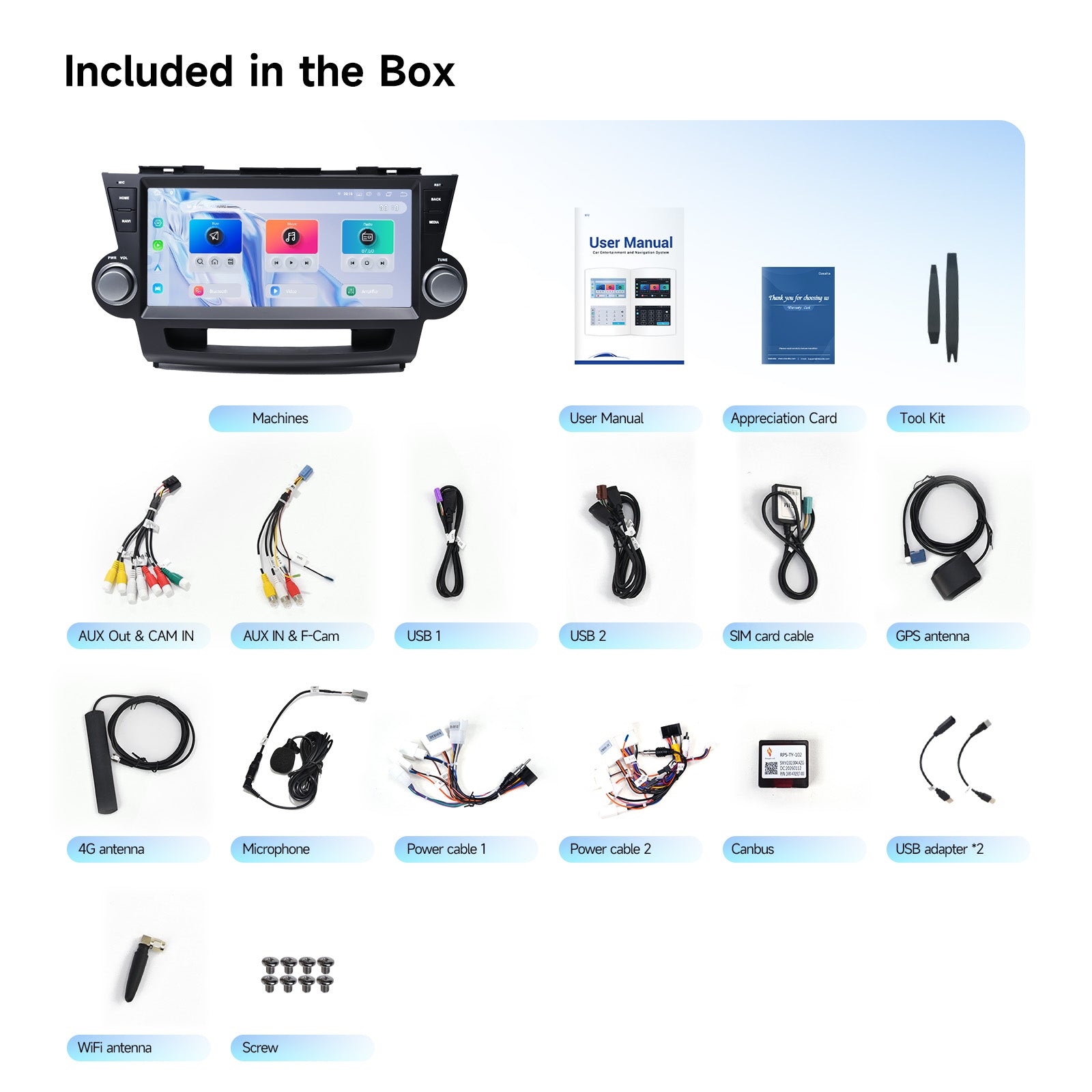 Dasaita 10.33'' Car Stereo for Toyota Highlander 2007-2014 | Android 13 Head Unit with Wireless Apple CarPlay Android Auto, 6GB+64GB GPS Navigation, Dual Knobs Plug & Play Car Radio