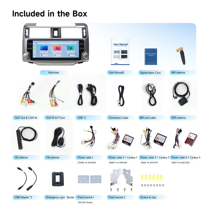 Dasaita Android13 Car Stereo for Toyota 4Runner 2010-2023 Silver Wireless Carplay & Android Auto Car Radio | Qualcomm 665 | 10.25" 2K QLED Screen | Wifi+4G LTE | 6G/8G+64G/256G | DTS|GPS Navigation Head Unit | Optical Output