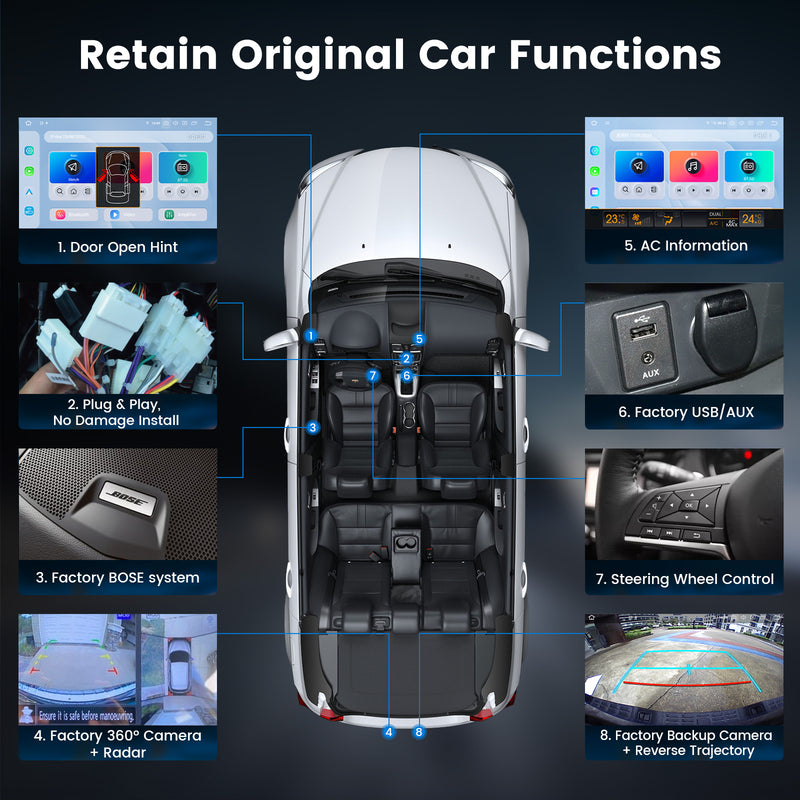 Dasaita Retain Nissan car radio OEM car features and functions 
