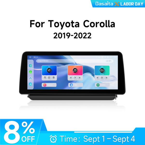 Dasaita Android13 Car Stereo for Toyota Corolla 2019-2022 Wireless Carplay & Android Auto Car Radio | Qualcomm 665 | 12.3" QLED Screen | Wifi+4G LTE | 8G+256G | DTS|GPS Navigation Head Unit | Optical Output