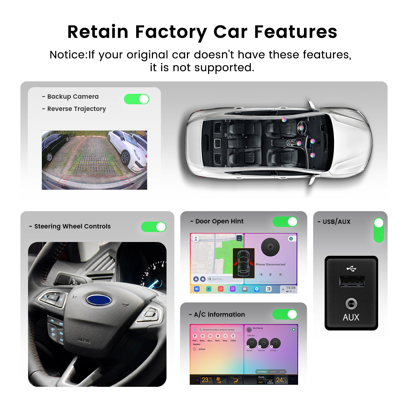 Dasaita Vivid13 Car Stereo for Ford EcoSport 2018-2021 Wireless Carplay & Android Auto Car Radio | Qualcomm 665 | 9" QLED Screen | Wifi+4G LTE | 8G+256G | DTS|GPS Navigation Head Unit | Optical Output