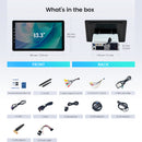 Dasaita Android12 Car Stereo for Universal 1 Din 13.3" Wireless Carplay & Android Auto Car Radio | Qualcomm 665 |2K QLED Screen | Wifi+4G LTE | 6+64G | DSP|GPS Navigation Head Unit | Optical Output