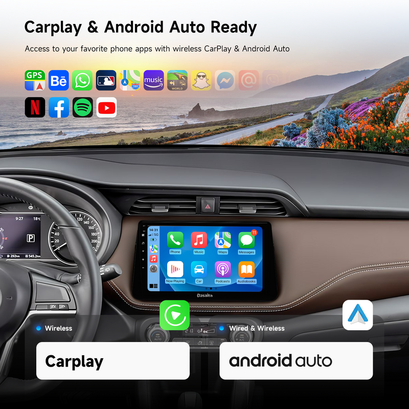 Dasaita Android13 Car Stereo for Nissan Kicks Micra 2016-2021 Wireless Carplay & Android Auto Car Radio| Qualcomm 665 | 10.2" QLED Screen | Wifi+4G LTE |6G+64G|DTS|GPS Navigation Head Unit| Optical Output