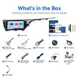 Camry head unit package with installation kit, harnesses, antennas, and cables