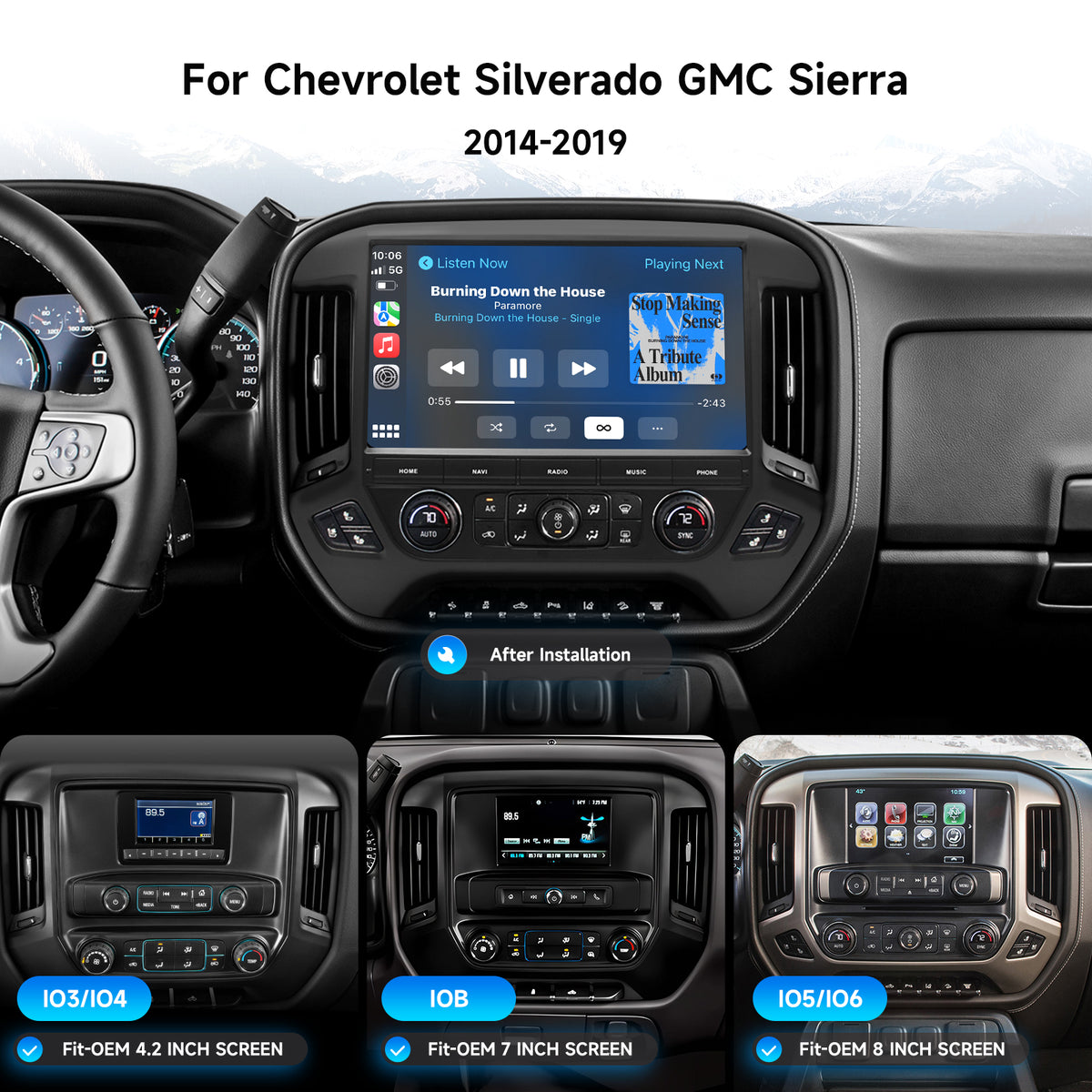 Chevrolet Silverado GMC Sierra factory radio compatibility with Dasaita 13.3 inch head unit