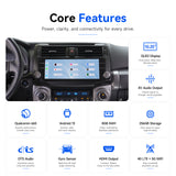 Dasaita 10.25 inch QLED Toyota 4Runner head unit with Android 13 and 4G LTE features