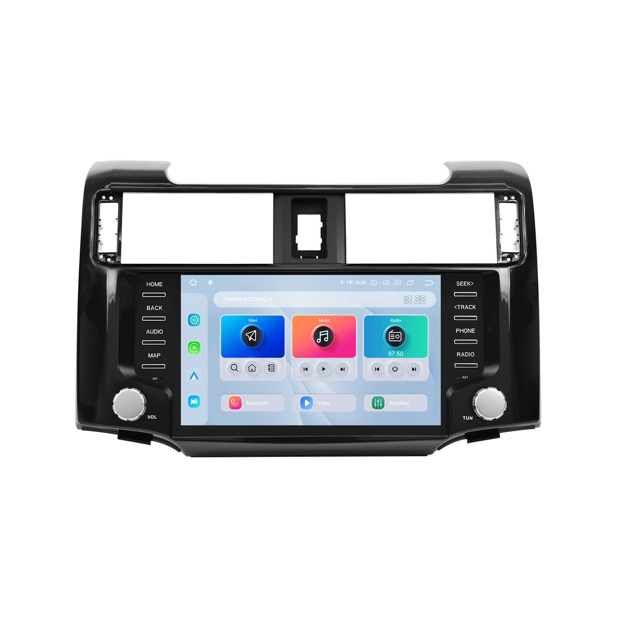 Dasaita 9 inch QLED car stereo for Toyota 4Runner with physical buttons and knobs