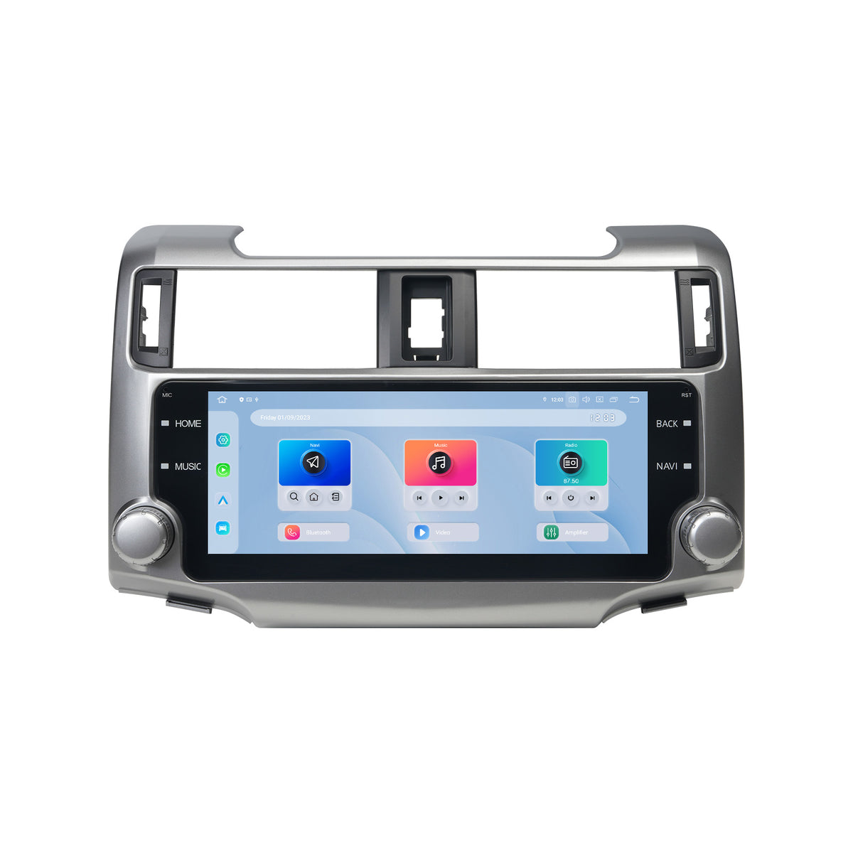 Dasaita 10.25 inch QLED car stereo for Dasaita silver 10.25 inch 2K QLED car stereo for Toyota 4Runner with physical knobs