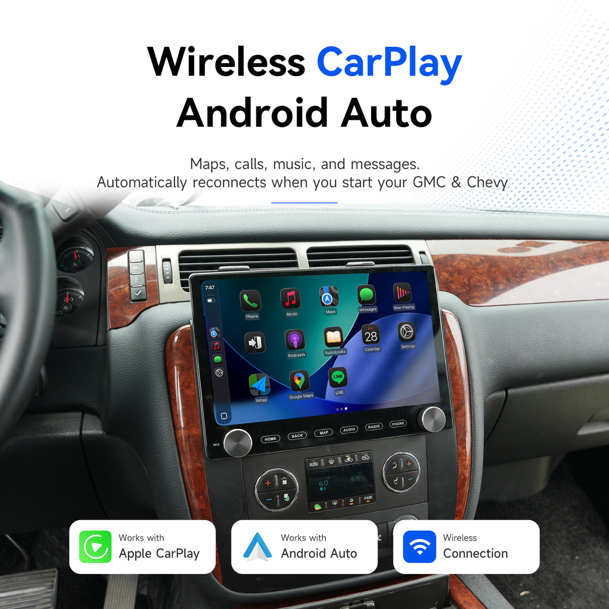 GM head unit wilreless carplay and android auto