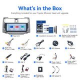 Silver Dasaita Toyota 4Runner stereo installation kit with CANBUS harness GPS antenna and accessories