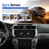 Silver Toyota 4Runner head unit with built-in gyro sensor for real-time pitch and roll monitoring