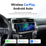 Silver Toyota 4Runner head unit with wireless Apple CarPlay and Android Auto