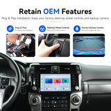 Toyota 4Runner factory steering wheel controls backup camera and OEM features retained