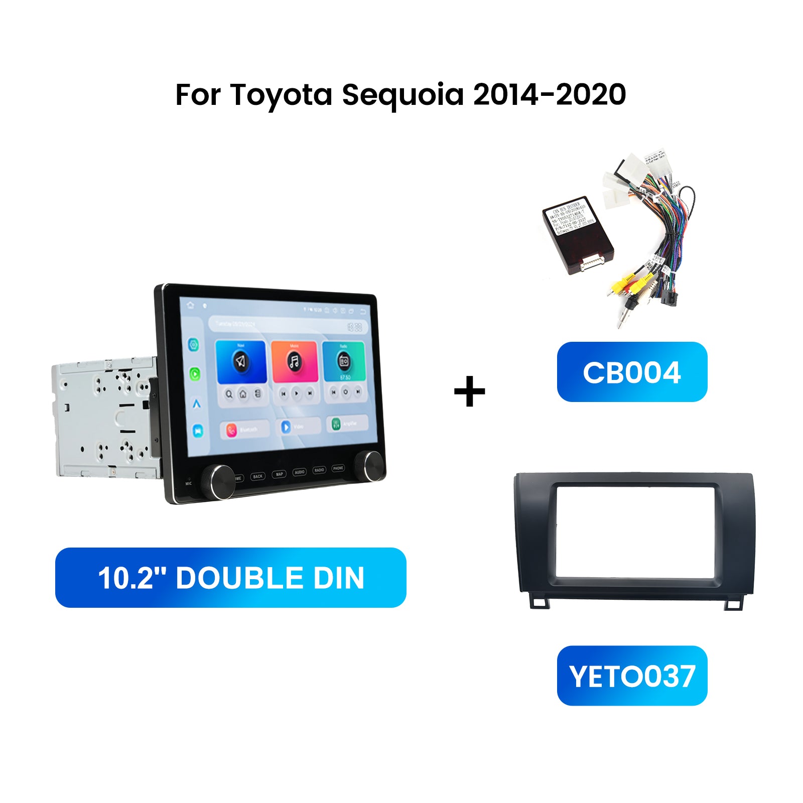 Dasaita 10.2" Universal Double Din Car Stereo with Rotary Knobs | Wireless CarPlay Android Auto | Android 13 Head Unit | QLED Touchscreen | GPS Navigation | 6G+64G/8G+256G | DTS Audio