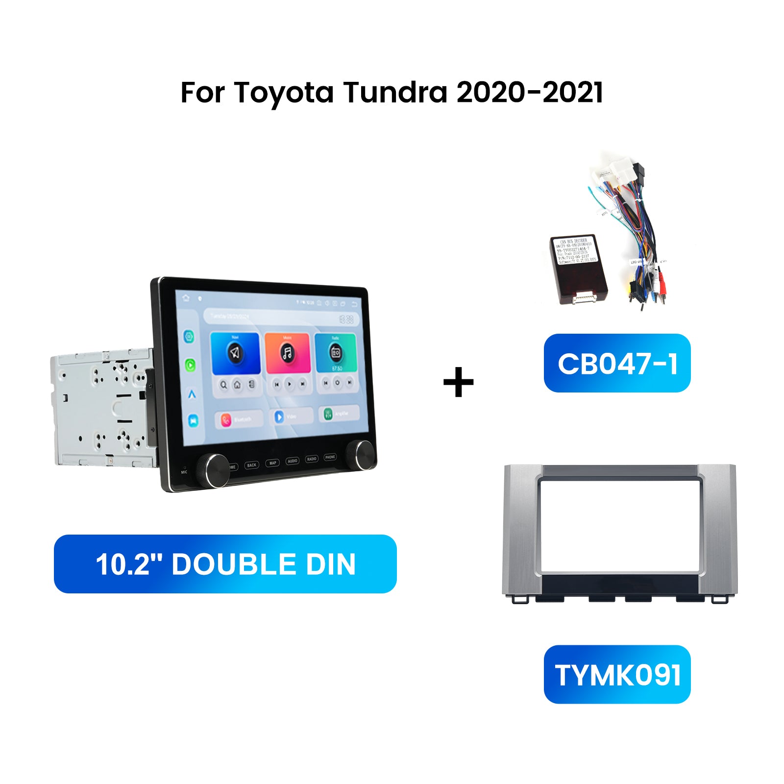 Dasaita 10.2" Universal Double Din Car Stereo with Rotary Knobs | Wireless CarPlay Android Auto | Android 13 Head Unit | QLED Touchscreen | GPS Navigation | 6G+64G/8G+256G | DTS Audio