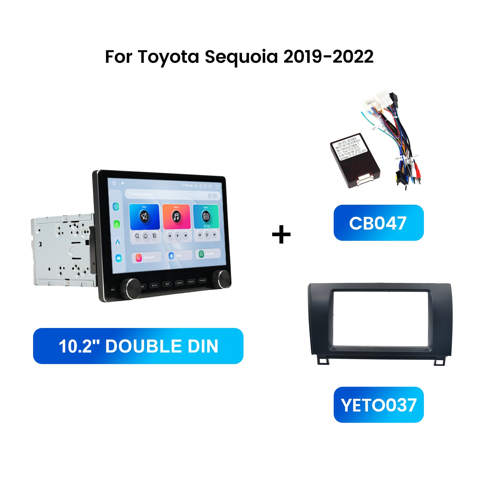 Dasaita 10.2" Universal Double Din Car Stereo with Rotary Knobs | Wireless CarPlay Android Auto | Android 13 Head Unit | QLED Touchscreen | GPS Navigation | 6G+64G/8G+256G | DTS Audio