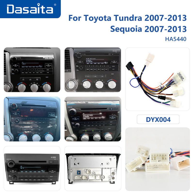Dasaita Android13 Car Stereo for Toyota Tundra 2007-2013/Sequoia 2014-2022 LHD Wireless Carplay & Android Auto Car Radio | Qualcomm 665 | 10.2" QLED Screen | Wifi+4G LTE | 6G+64G | DTS|GPS Navigation Head Unit | Optical Output
