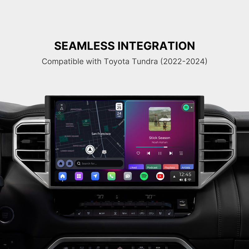 Dasaita Vivid13 Car Stereo for Toyota Tundra 2022-2024 Wireless Carplay & Android Auto Car Radio | Qualcomm 665 | 14" 2K QLED Screen | Wifi+4G LTE |8G+256G | DTS|GPS Navigation Head Unit | Optical Output