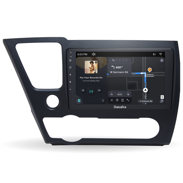 Dasaita Scout10 Honda Civic 2012 2013 2014 LHD Car Stereo 9 Inch Carplay Android Auto PX6 4G+64G Android10 1280*720 DSP AHD Radio
