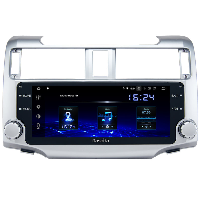 Dasaita MAX11 Toyota 4Runner 2010 2011 2012 2013 2014 2015 2016 2017 2018 2019 Car Stereo 10.25 Inch Wireless Carplay Android Auto PX6 4G+64G Android11 Silver 1280*480 DSP AHD Radio