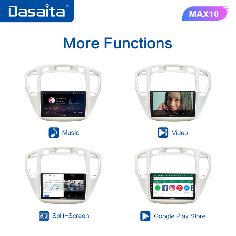 Dasata 9 inch Android 11 car video player for Toyota highlander 2000 2001 2002 2003 2004 2005 2006 with BT GPS Carplay MP3 amplifier
